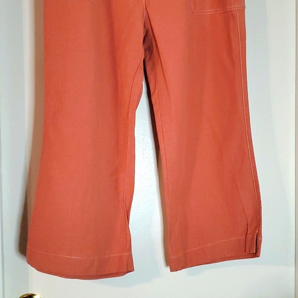 J.JILL Dusty Rose Pink Wide-Leg Linen Blend Pants - Sz 8 - Picture 3 of 7